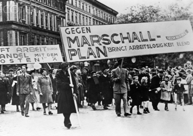 Demonstration Against Marshall Plan