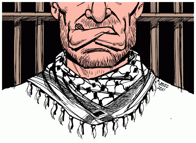 carlos_latuff_cartoon_hunger_strike_for_palestine
